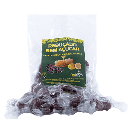 Rebuçados sem Açúcar Baga de Sabugueiro, Mel e Limão