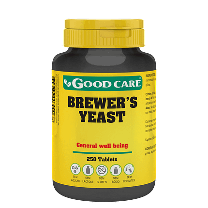 Brewer's Yeast, suplemento alimentar sem açúcar, sem glúten e sem lactose
