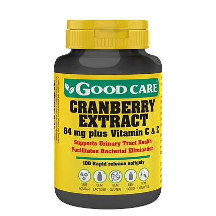 Cranberry Extract, suplemento alimentar sem açúcar, sem glúten, sem lactose
