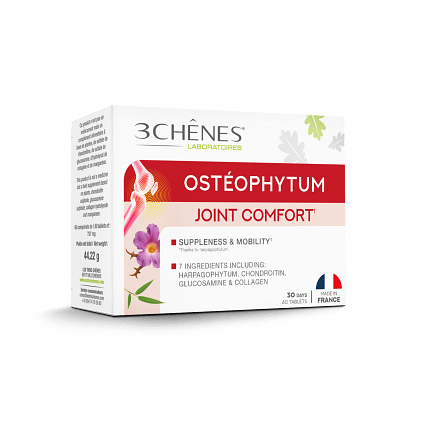 Osteophytum 3 Chênes Comprimidos Suplemento Alimentar Suporte Ósseo