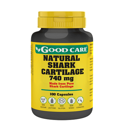 Natural Shark Cartilage, suplemento alimentar sem açúcar, sem glúten, sem lactose