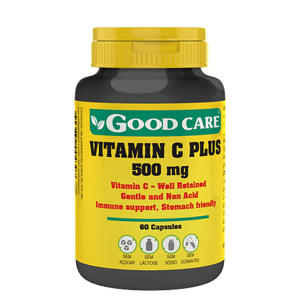 Vitamin C Plus, suplemento alimentar sem açúcar, sem lactose