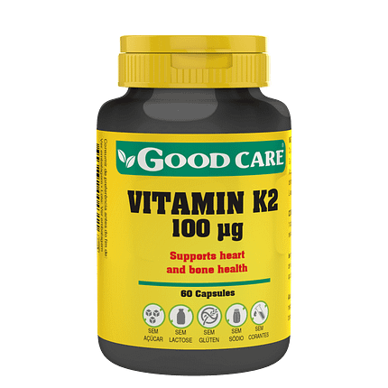 Vitamin K2, suplemento alimentar sem açúcar, sem glúten, sem lactose