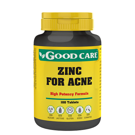 Zinc for Acne, suplemento alimentar sem açúcar, sem glúten, sem lactose