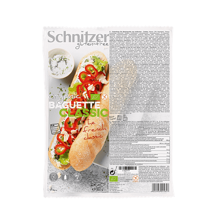 Baguete Clássica Sem Glúten, biológico, sem lactose