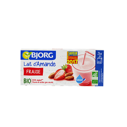 Bebida de Amêndoa com Morango e Cálcio, biológica