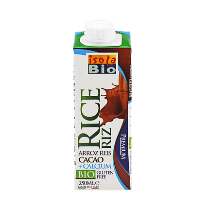Bebida de Arroz + Cacao + Cálcio, biológica, sem glúten