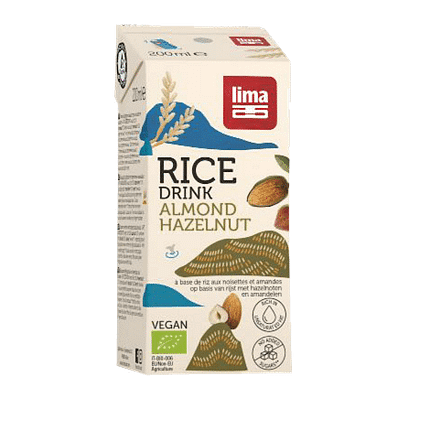 Bebida de Arroz com Frutos Secos, biológica, sem açúcar, sem glúten, vegan