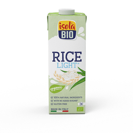 Bebida de Arroz Light, biológica, sem açúcar, sem glúten