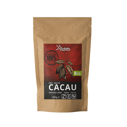 Cacau em Pó (Cru), biológico, sem glúten, vegan
