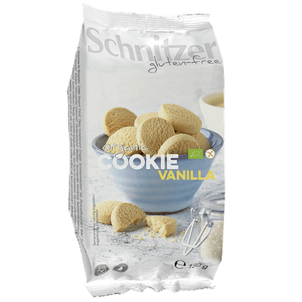 Cookie Baunilha, biológico, sem glúten