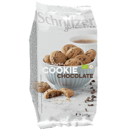 Cookie Chocolate Negro, biológico, sem glúten, sem lactose