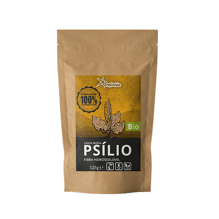 Fibra Psílio (Casca Moída), biológico, sem glúten, vegan