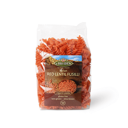 Fusilli de Lentilhas Vermelhas, biológico