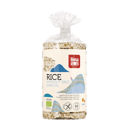 Galetes de Arroz Integral com Baixo Teor de Sal, biológico, sem glúten, vegan