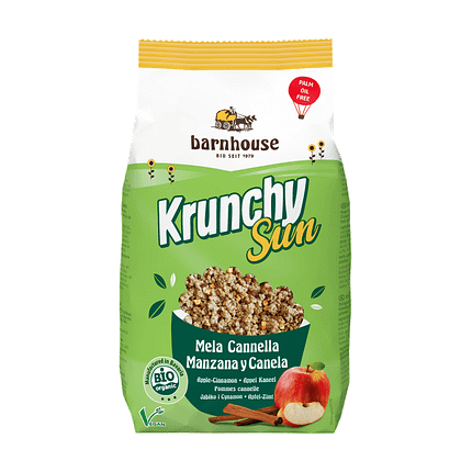 Krunchy Sun Maçã e Canela, biológico