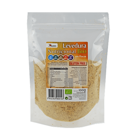 Levedura Nutricional Sem Glúten Flocos, biológico