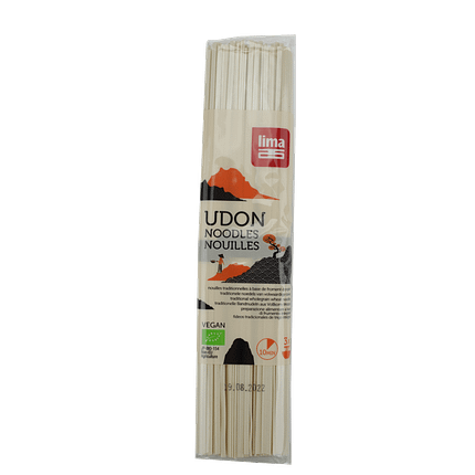 Massa Udon Jap 100% Trigo Integral, ingredientes biológicos, vegan