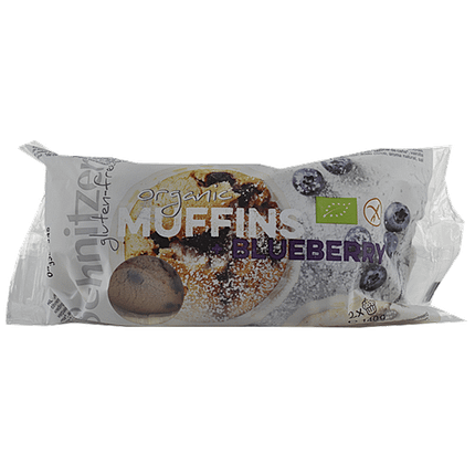 Muffin + Mirtilo, biológico, sem glúten, sem lactose