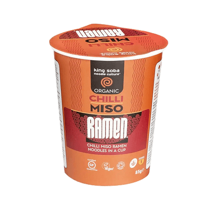 Noodles Ramen com Miso e Chilli, com ingredientes biológicos, vegan, sem glúten