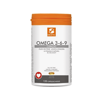 Omega 3-6-9, suplemento alimentar sem açúcar, sem glúten, sem lactose
