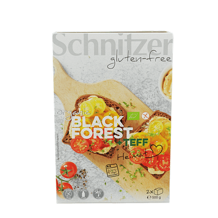 Pão Black Florest + Teff Sem Glúten, biológico, sem lactose