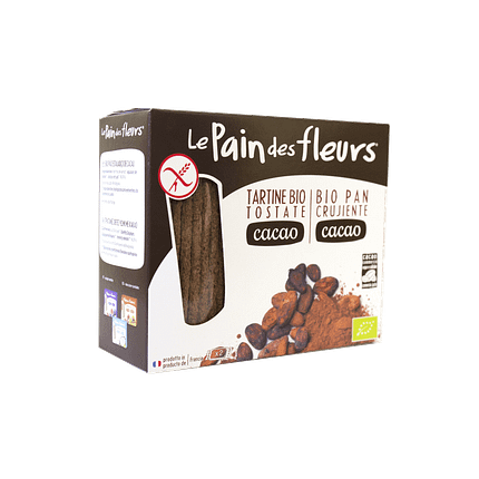 Pão Estaladiço com Cacau, biológico, sem glúten, vegan