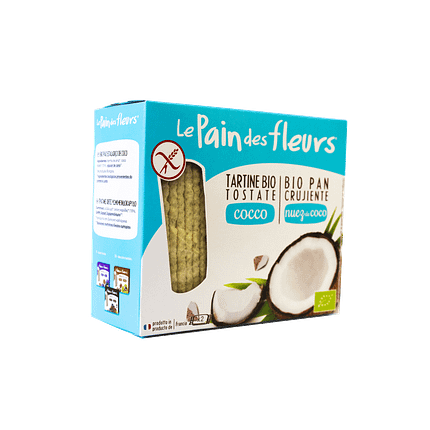 Pão Estaladiço com Coco, biológico, sem glúten, vegan