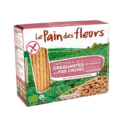 Pão com Grão Bico, com ingredientes biológicos, sem glúten, vegan