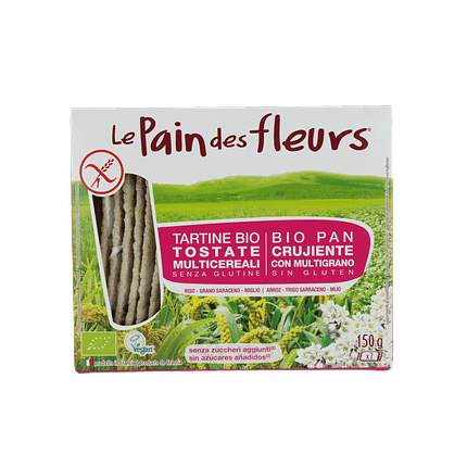 Pão Estaladiço Multicereais, biológico, sem glúten, vegan