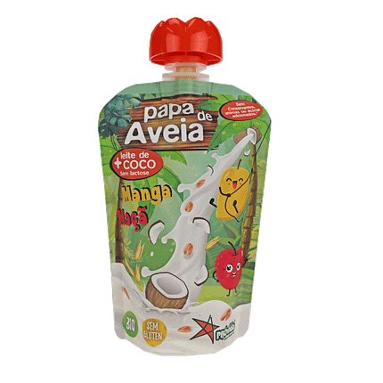 Papas de Aveia Doypack Banana e Maçã, biológico, sem açúcar, sem glúten, sem lactose