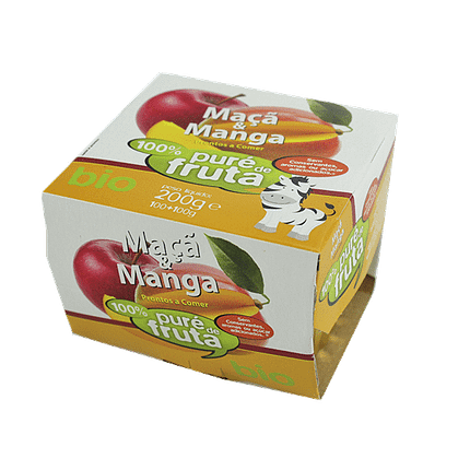 Puré de Maçã e Manga, biológico, sem açúcar