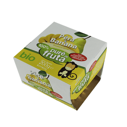 Puré de Pêra e Banana, biológico, sem açúcar