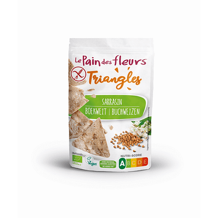 Snack Triângulos Trigo Sarraceno, com ingredientes biológicos, vegan