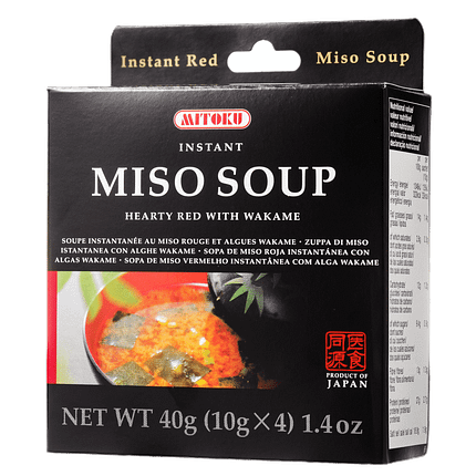 Sopa de Miso Vermelha Com Algas Instantânea