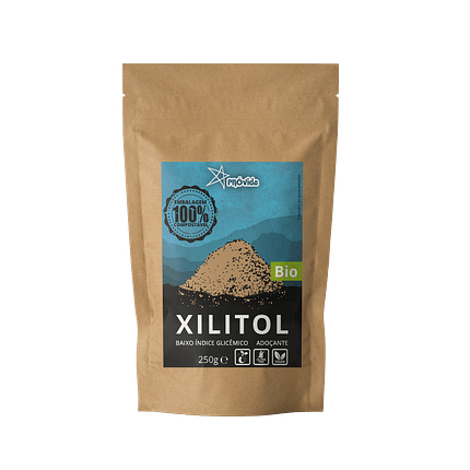 Xilitol, biológico, sem glúten, vegan