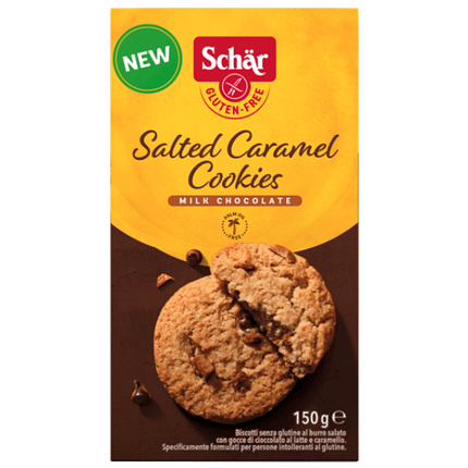 Bolachas de Manteiga Salgada com Chocolate e Caramelo, sem glúten