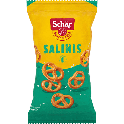 Pretzels Salgados, sem glúten, sem lactose