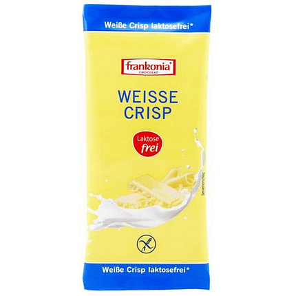 Chocolate Branco com Crocantes de Arroz, sem glúten, sem lactose