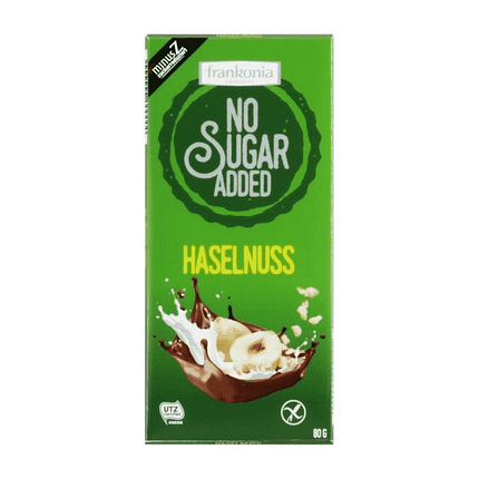 Chocolate de Leite com Avelãs, sem açúcar, sem glúten