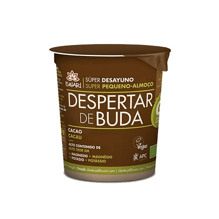 Cup Despertar do Buda Cacau Cru, com ingredientes biológicos, sem glúten, vegan