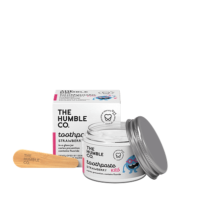 Dentífrico Criança - Morango (com flúor) - Frasco vidro, vegan