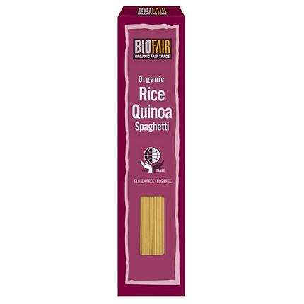 Esparguete de Arroz e Quinoa, com ingredientes biológicos, sem glúten