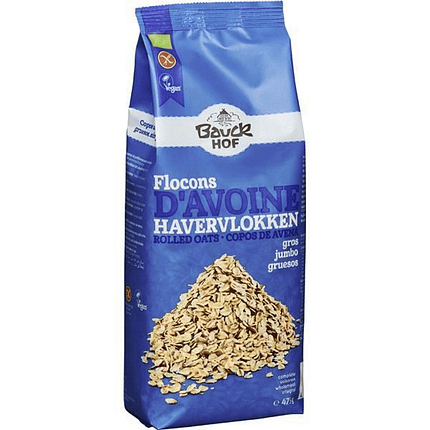 Flocos de Aveia Grossos, com ingredientes biológicos, sem glúten, vegan