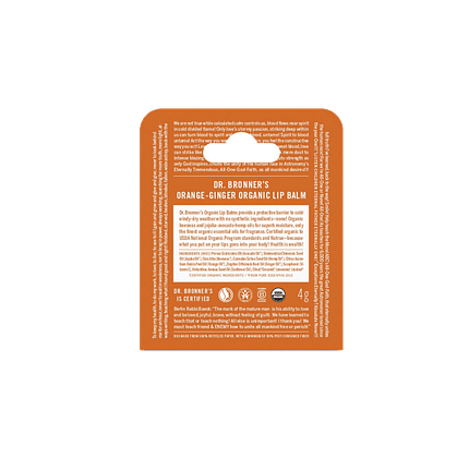 Lipbalm Orange Ginger Dr Bronners 2