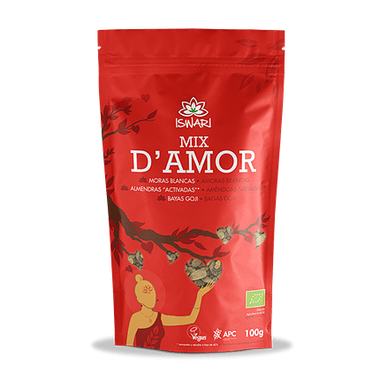 Mix d' Amor, com ingredientes biológicos, sem glúten, vegan