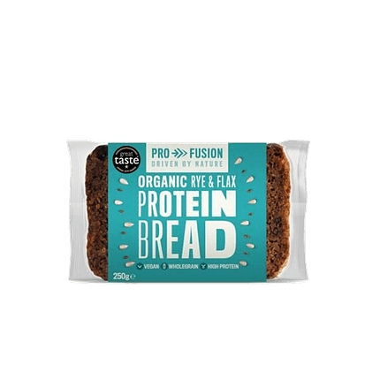 Pão Proteico com Arroz e Sementes de Linho, ingredientes biológicos, vegan