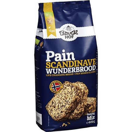 Preparado para Pão Proteico com Sementes, com ingredientes biológicos, sem glúten, vegan