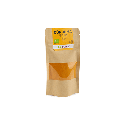 Curcuma em Pó, biológico, sem glúten, sem lactose, sem soja, vegan