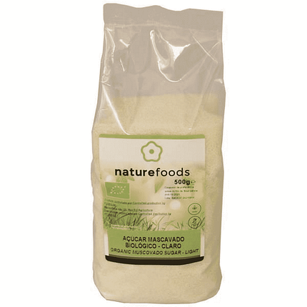 Açúcar Mascavado Claro, biológico, sem glúten